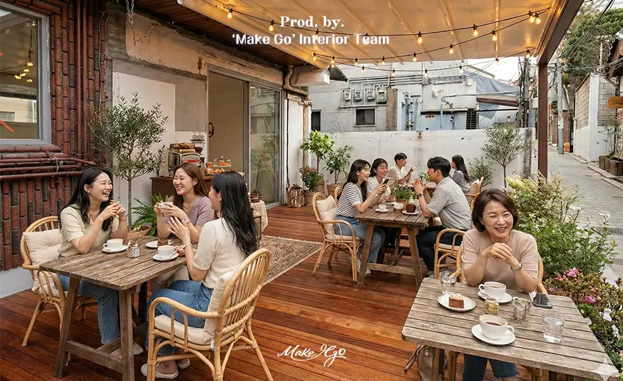 서울특별시 종로구 카페 야외 방킬라이 데크 시공 현장