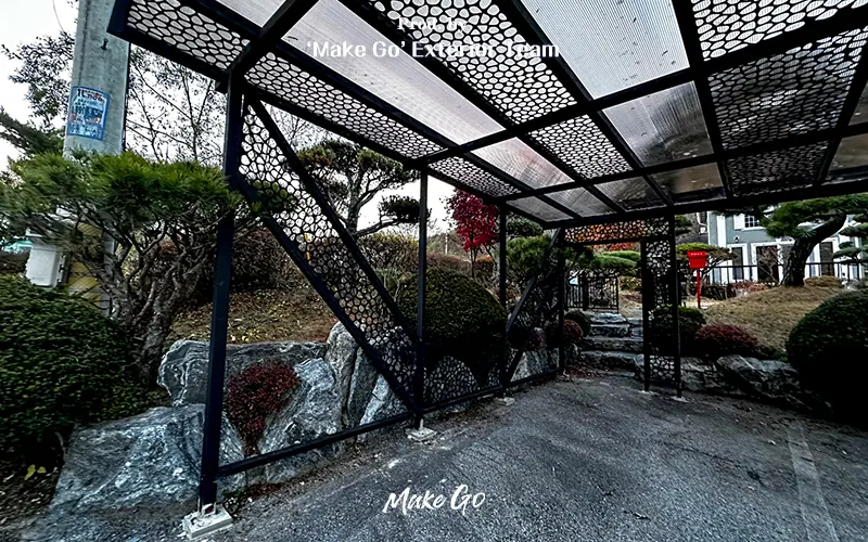 양평 단월면 주차장 캐노피 시공