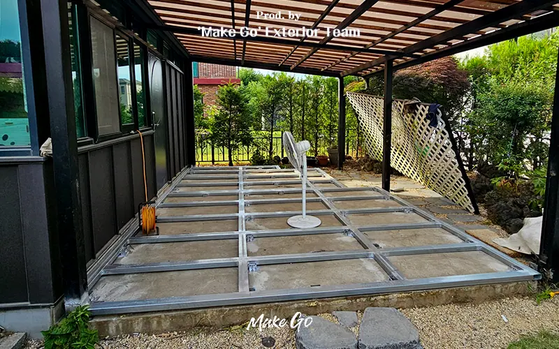 경기도 이천시 석재 데크 시공 현장