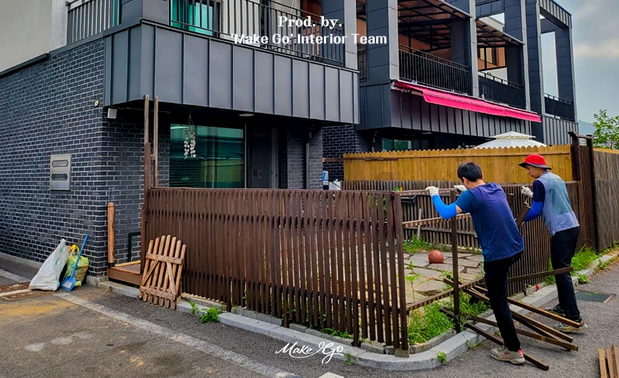 경기도 남양주 타운하우스 데크 및 우드펜스 시공 현장 사진 3